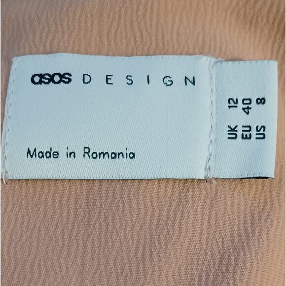 ASOS Women's Pink Pleated Cowl Neck Long Sleeve Top. 8 - Picture 10 of 12